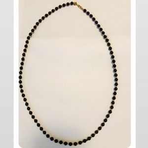 Vintage MONET black bead necklace